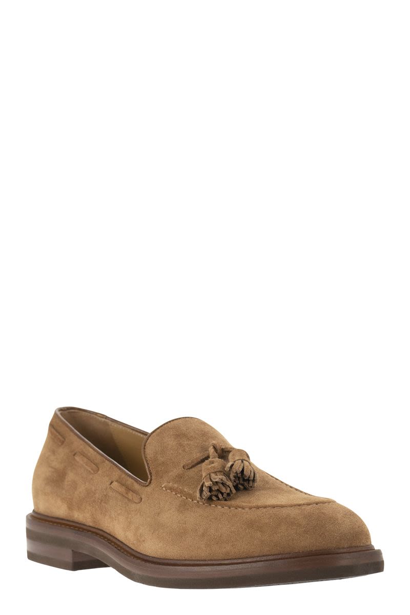 Suede moccasins with tassels - VOGUERINI