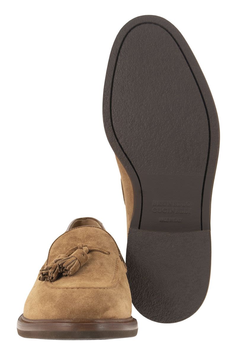 Suede moccasins with tassels - VOGUERINI