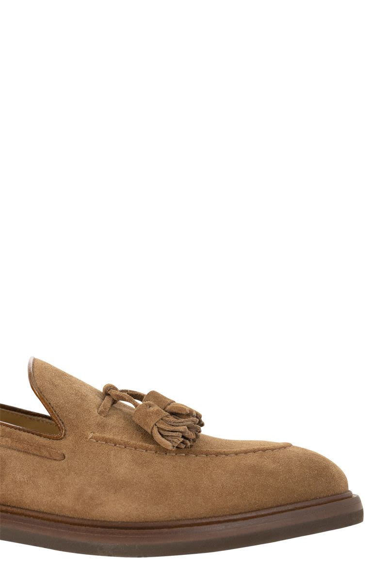 Suede moccasins with tassels - VOGUERINI