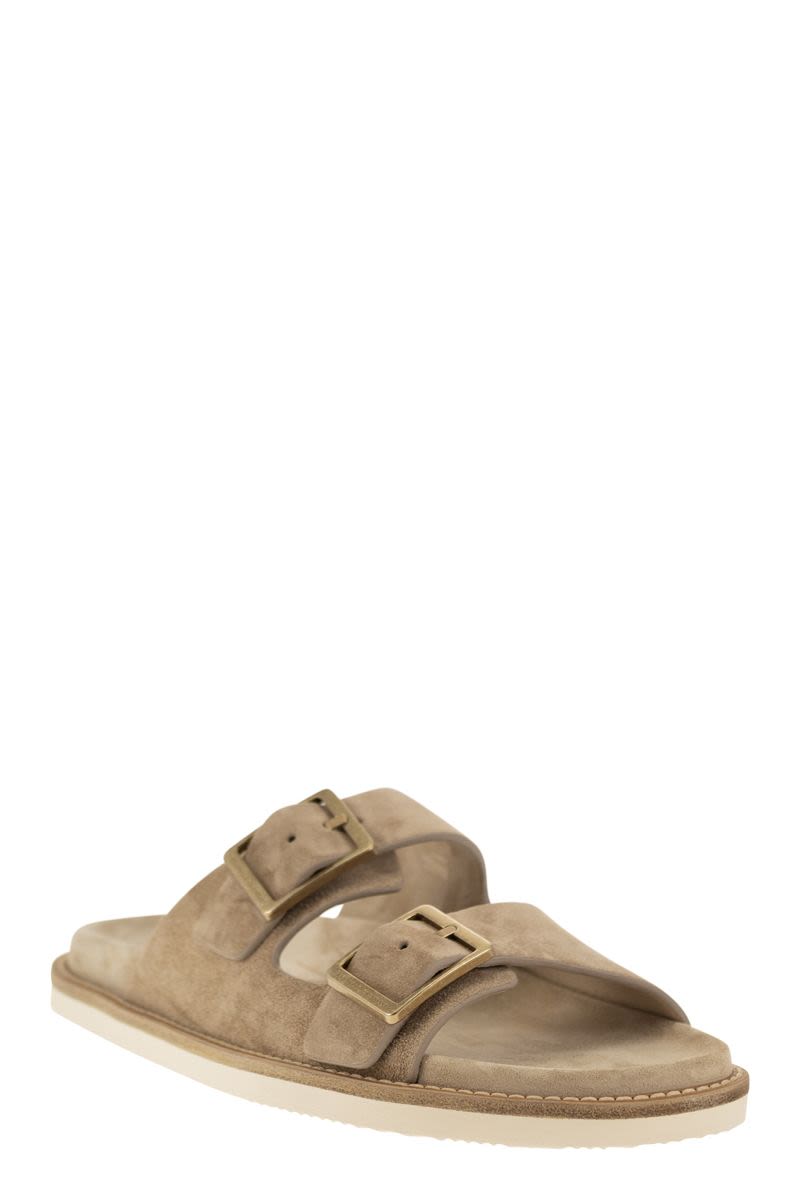 Urban Slides in washed suede - VOGUERINI