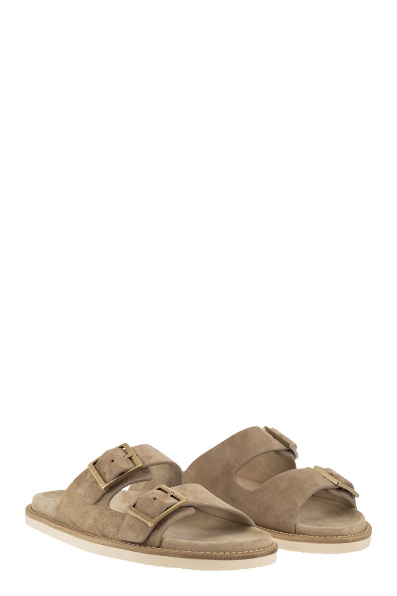 Urban Slides in washed suede - VOGUERINI