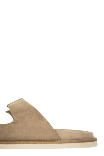 Urban Slides in washed suede - VOGUERINI