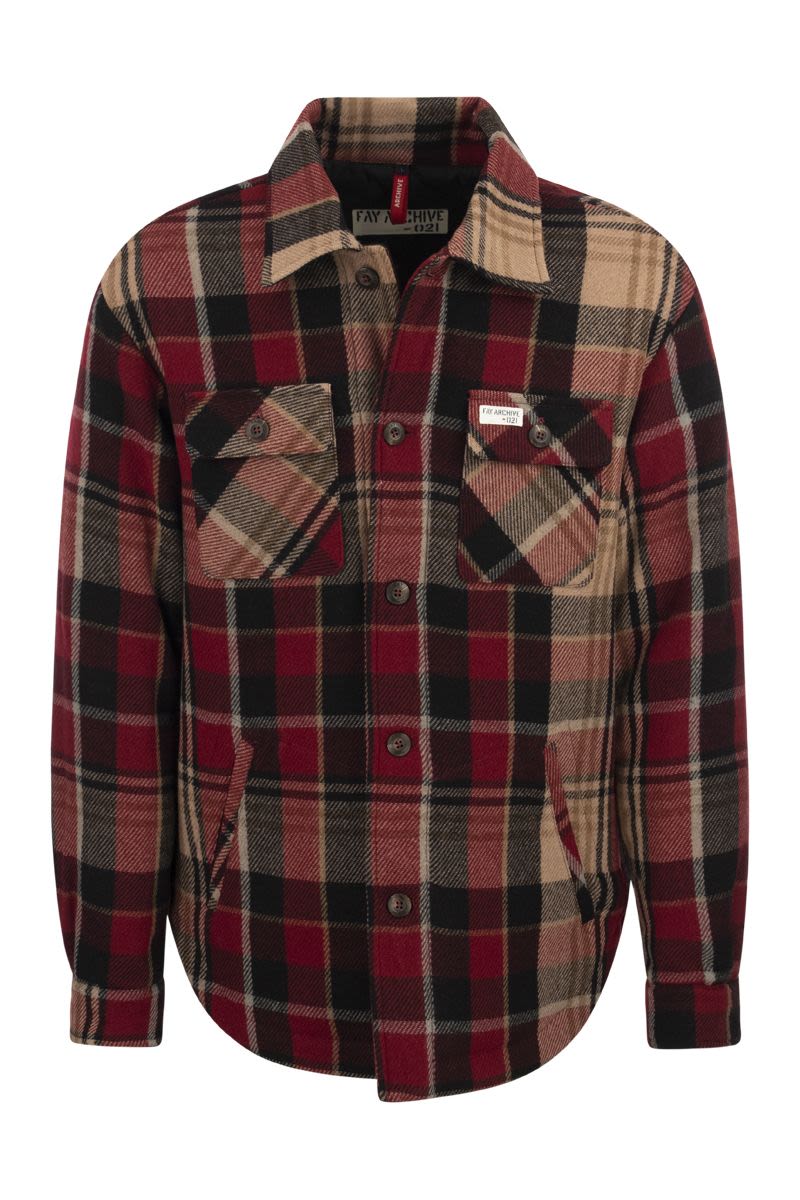 Shirt-cut check jacket - VOGUERINI