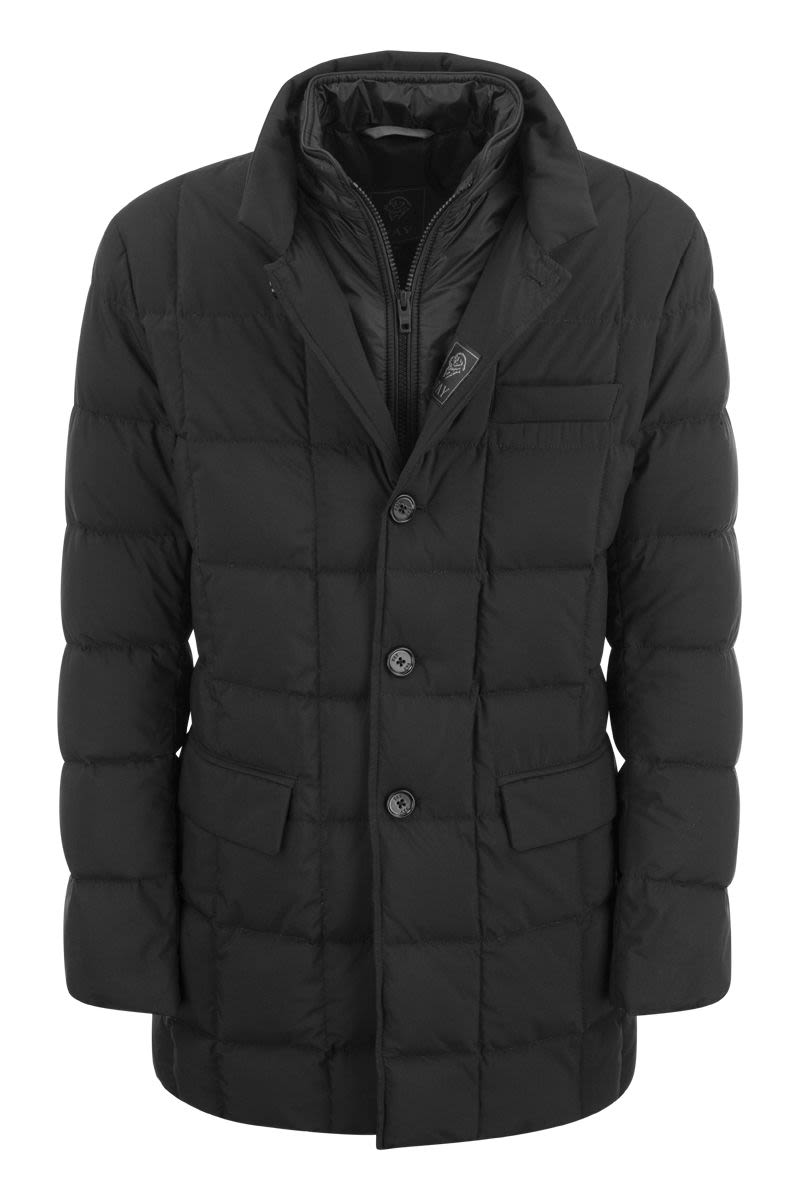 Long Double-fronted Down Jacket - VOGUERINI