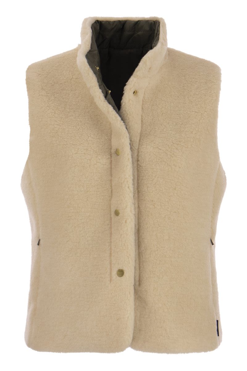 Reversible Shearling Effect Vest - VOGUERINI