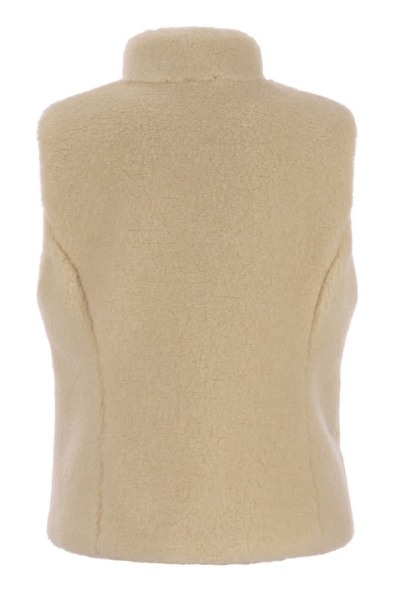 Reversible Shearling Effect Vest - VOGUERINI