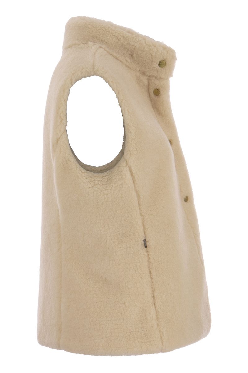 Reversible Shearling Effect Vest - VOGUERINI