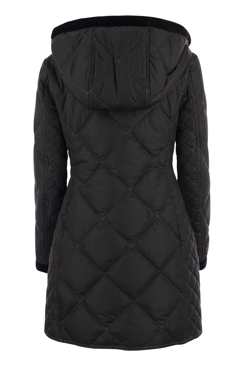 Virginia Quilted Coat with Hood - VOGUERINI