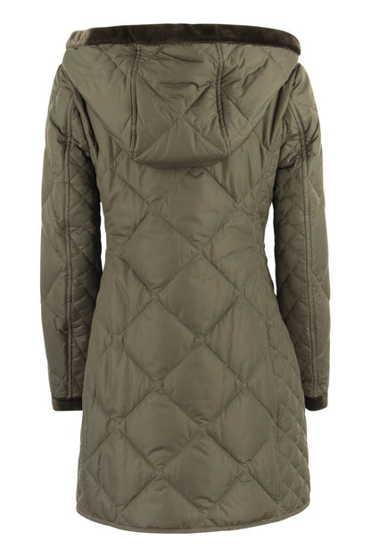 Virginia Quilted Coat with Hood - VOGUERINI