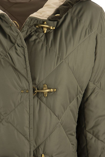 Virginia Quilted Coat with Hood - VOGUERINI