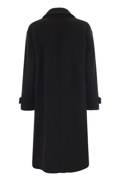 Wool Coat with Hook - VOGUERINI