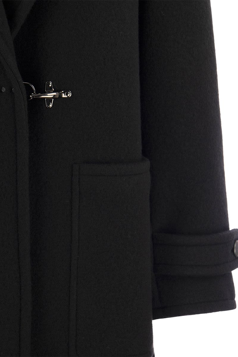 Wool Coat with Hook - VOGUERINI