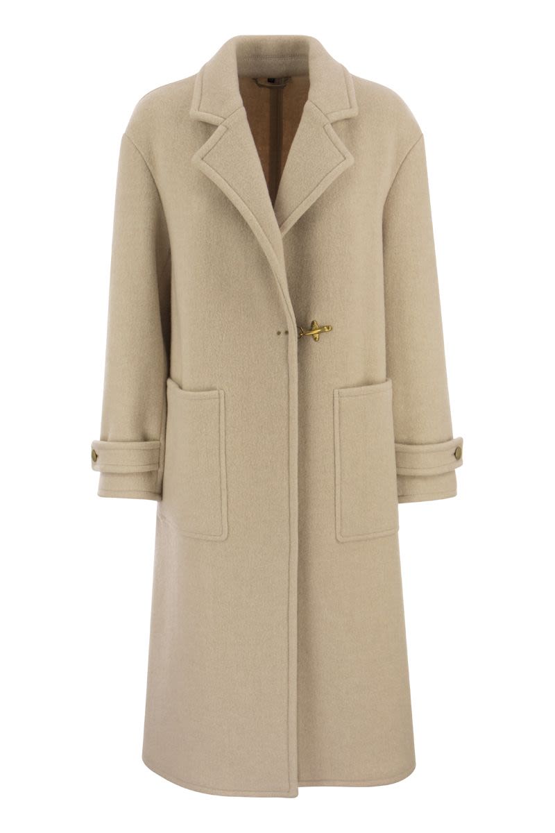 Wool Coat with Hook - VOGUERINI