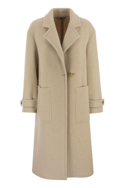 Wool Coat with Hook - VOGUERINI