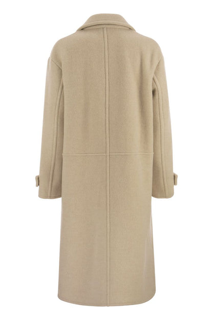 Wool Coat with Hook - VOGUERINI