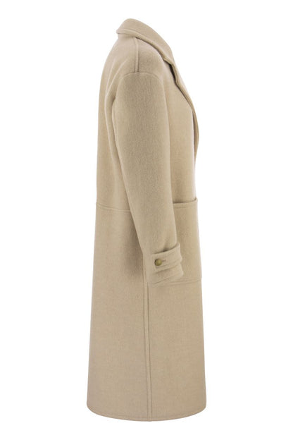 Wool Coat with Hook - VOGUERINI