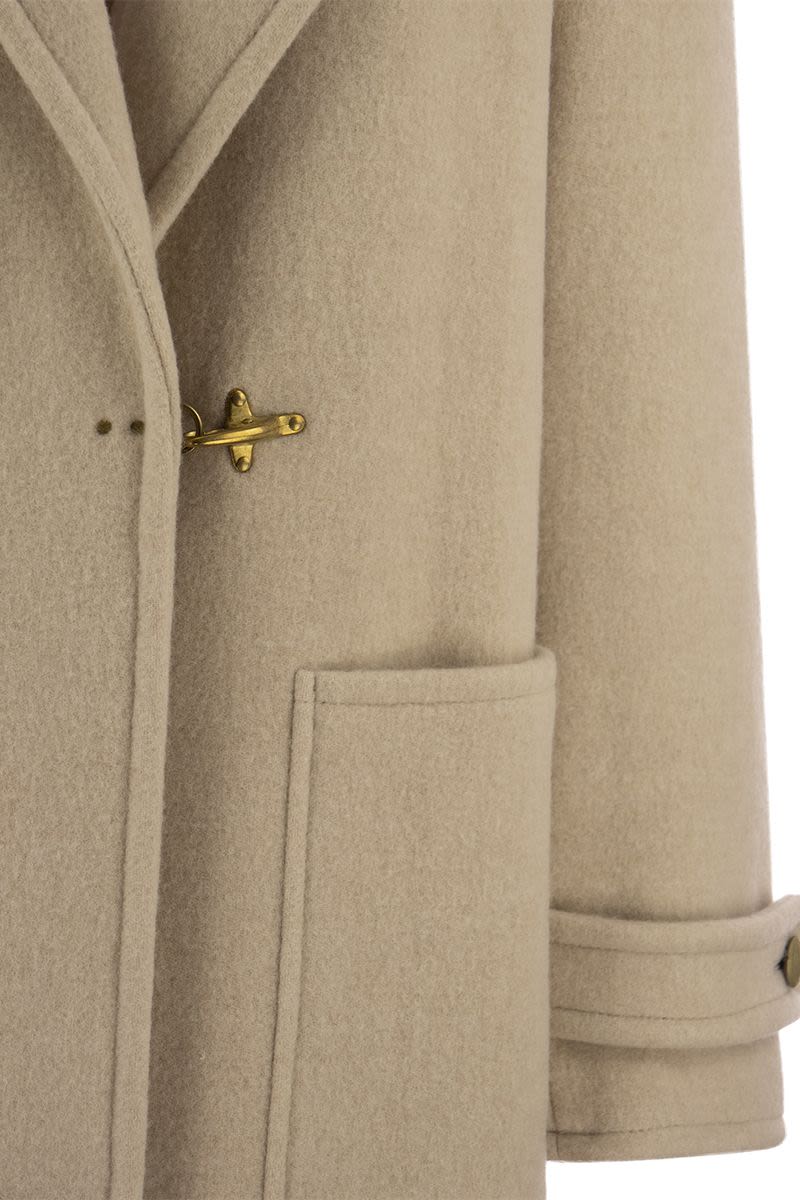 Wool Coat with Hook - VOGUERINI