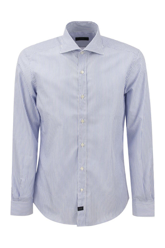 Cotton French collar shirt - VOGUERINI