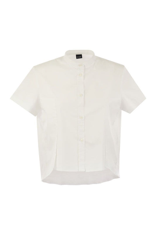 Mandarin collar shirt