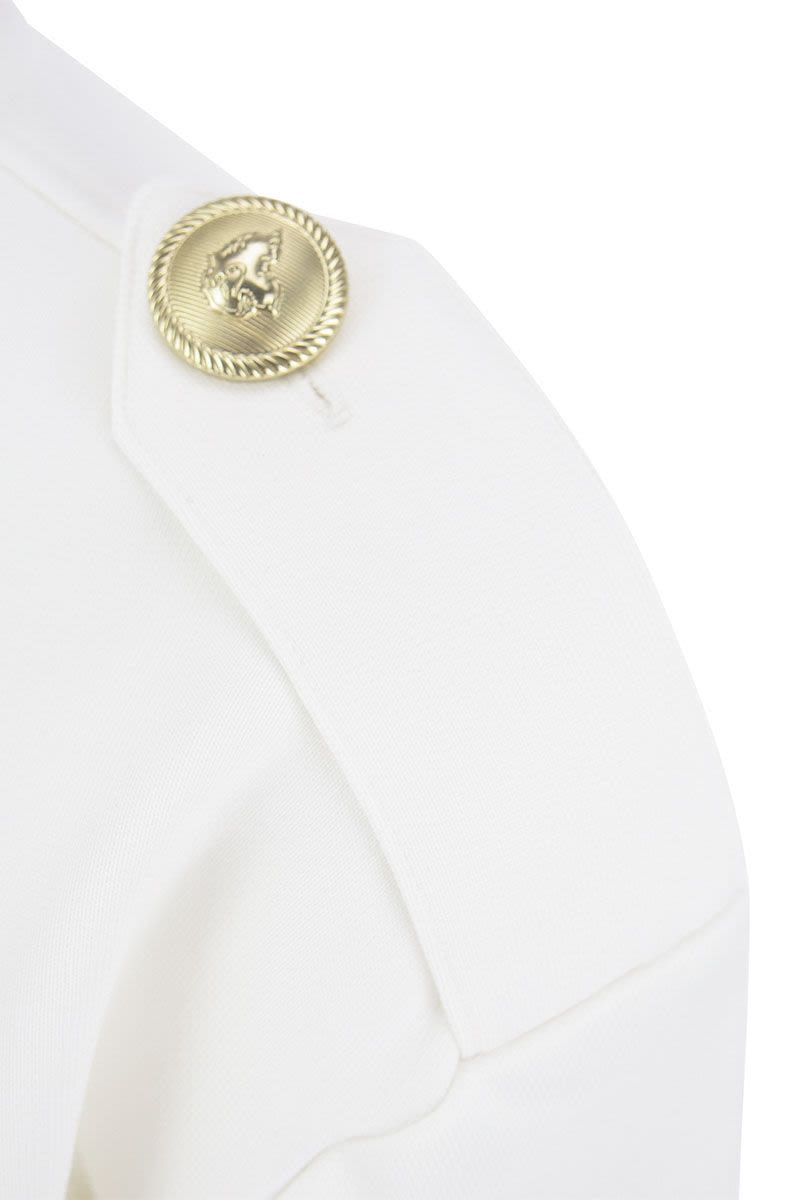 Round-neck sweatshirt with buttons - VOGUERINI