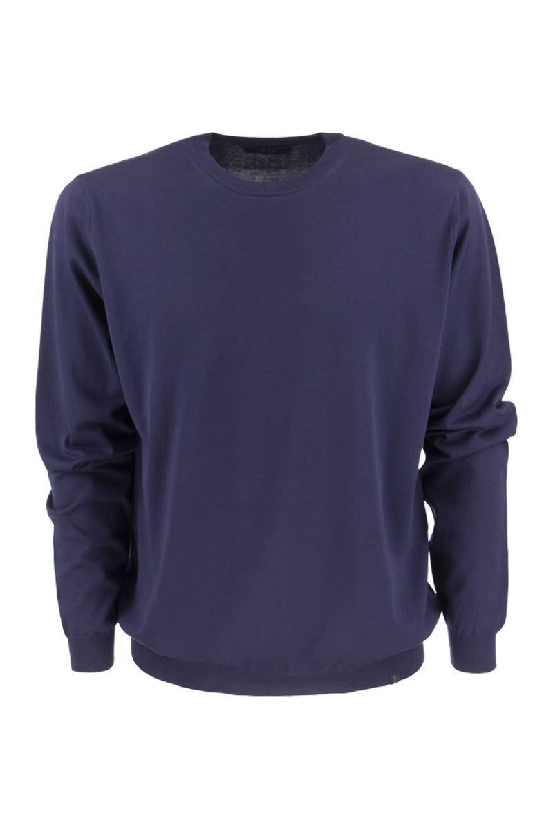 Cotton crew-neck jumper - VOGUERINI