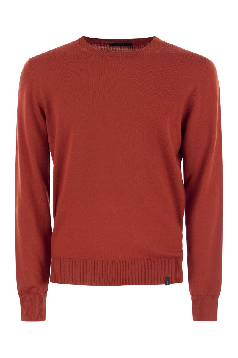 Wool crew-neck pullover - VOGUERINI