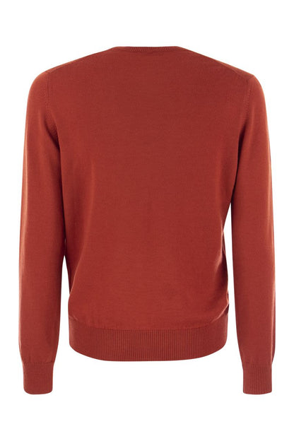 Wool crew-neck pullover - VOGUERINI