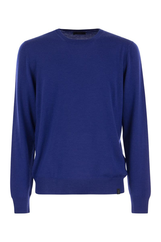 Wool crew-neck pullover - VOGUERINI