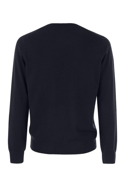 Wool crew-neck pullover - VOGUERINI