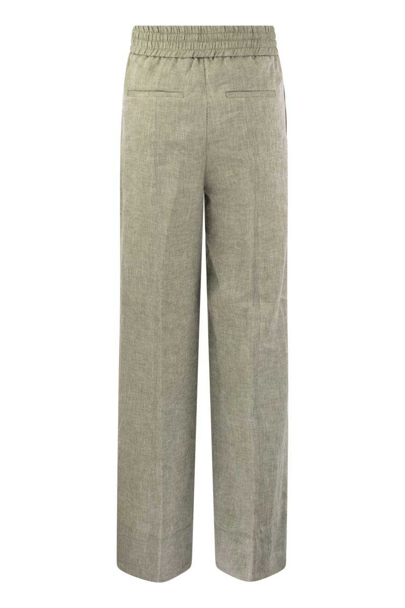 Loose-fitting trousers in lightweight pure linen canvas