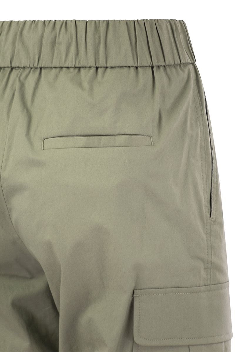 Stretch cotton cargo trousers