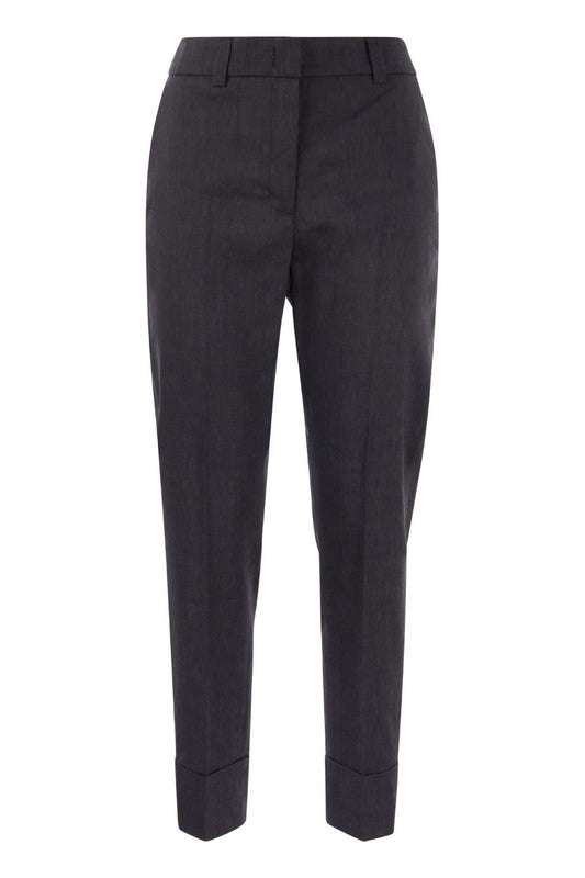 Wool and linen trousers - VOGUERINI