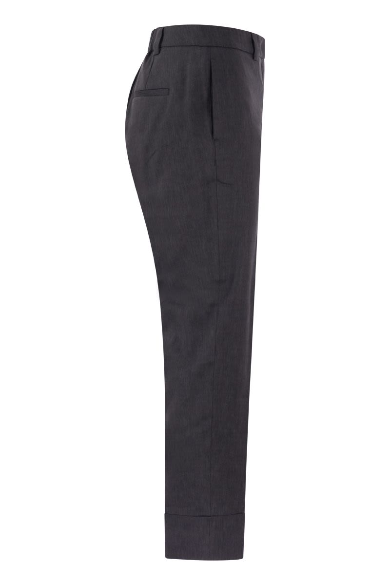 Wool and linen trousers - VOGUERINI