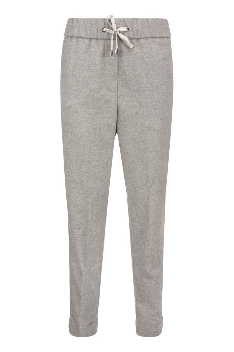 Wool-blend jogger trousers - VOGUERINI