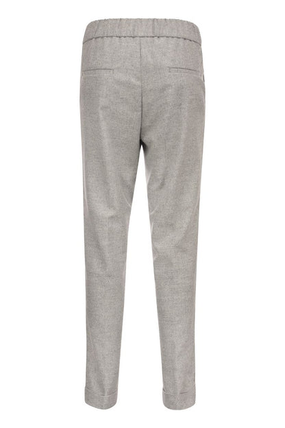 Wool-blend jogger trousers - VOGUERINI