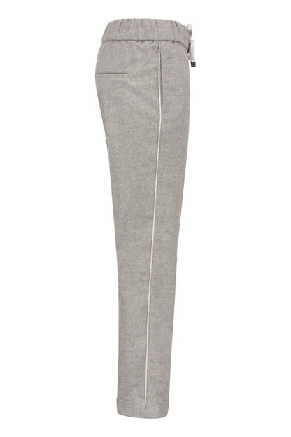 Wool-blend jogger trousers - VOGUERINI