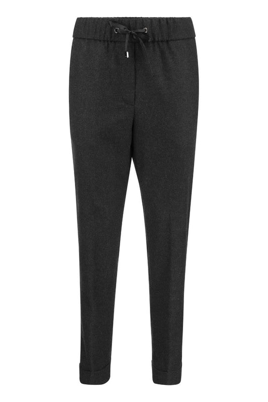 Wool-blend jogger trousers - VOGUERINI