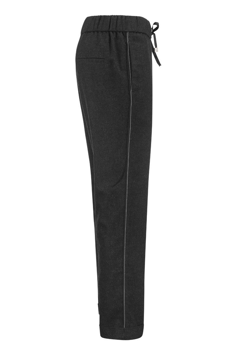 Wool-blend jogger trousers - VOGUERINI