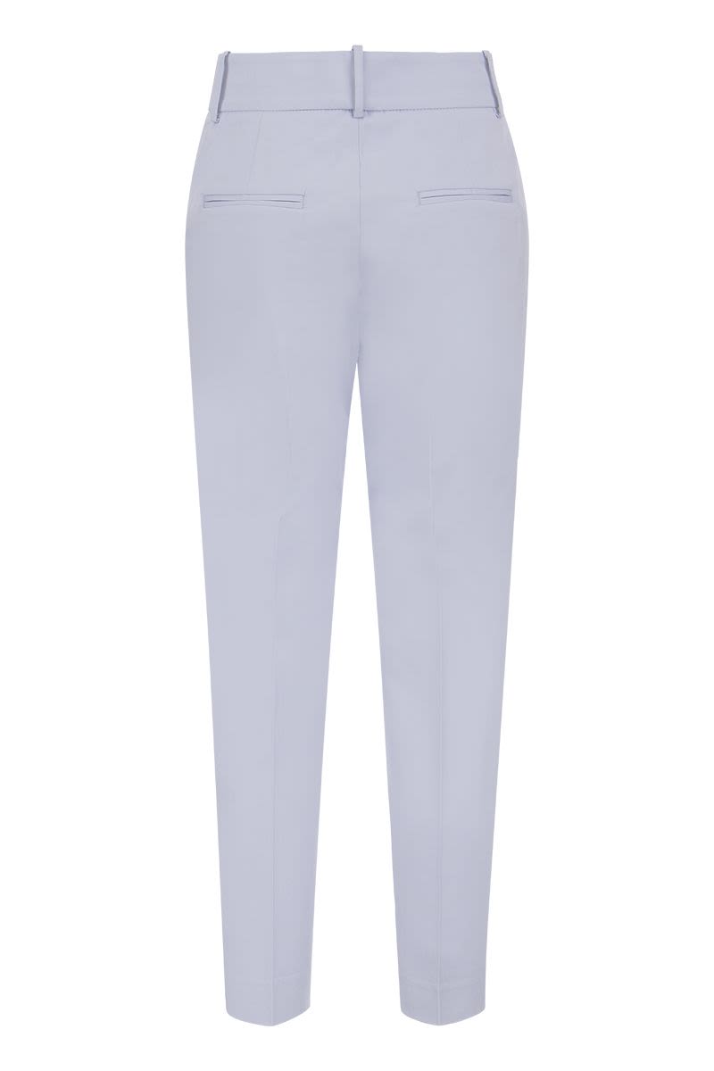 Stretch Cotton Trousers - VOGUERINI