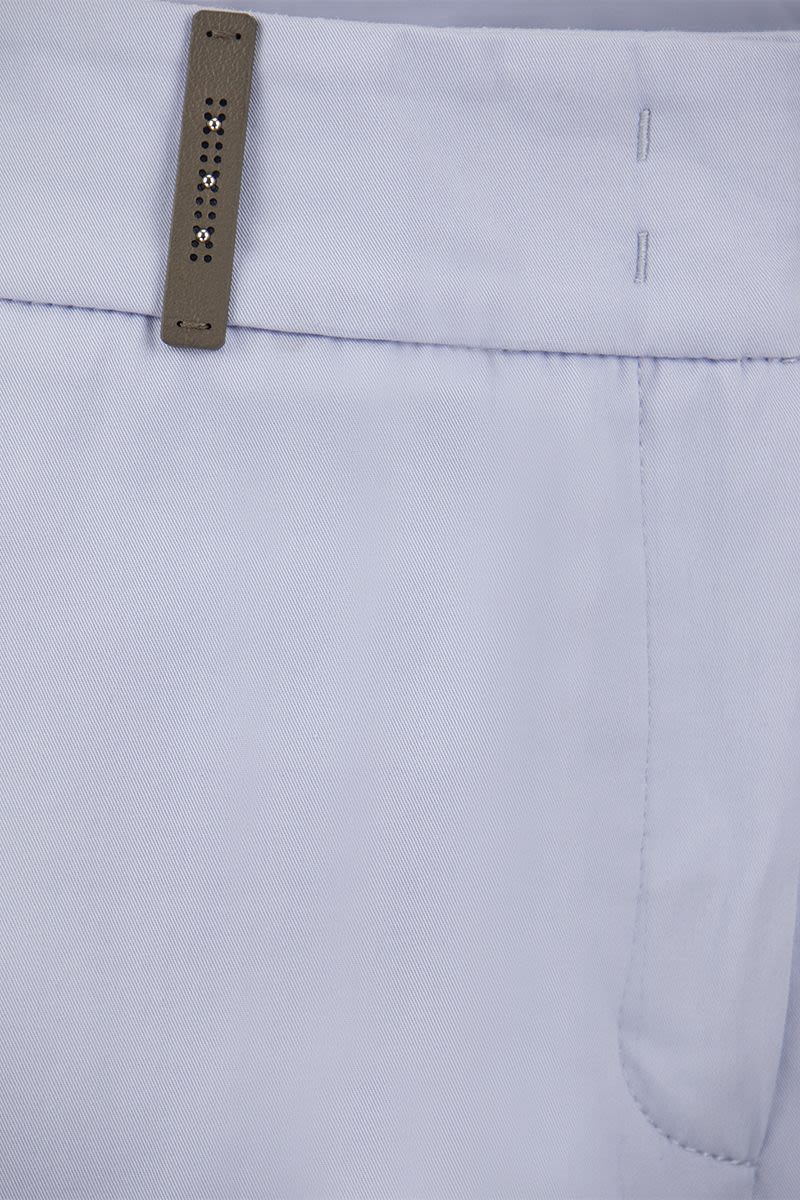 Stretch Cotton Trousers - VOGUERINI