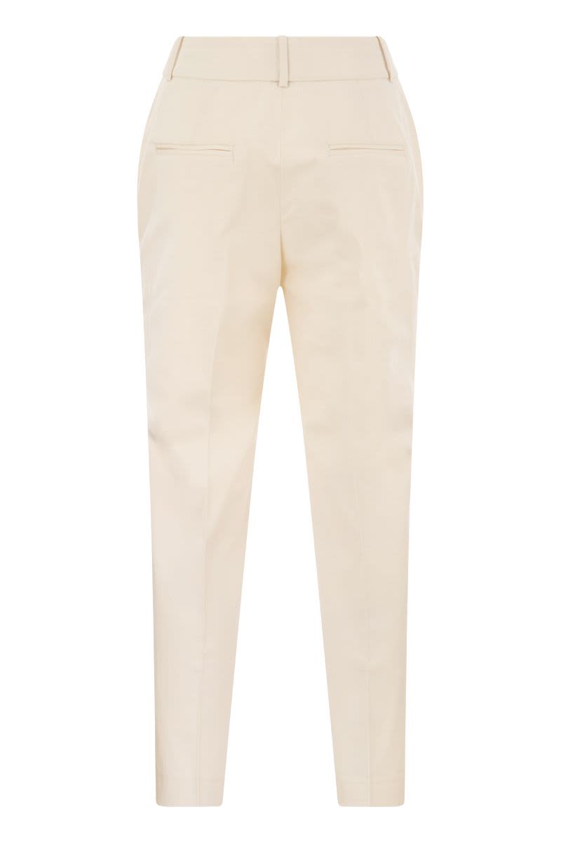 Stretch Cotton Trousers - VOGUERINI