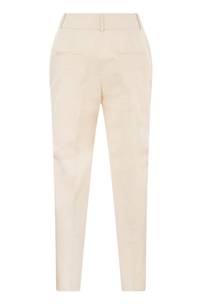 Stretch Cotton Trousers - VOGUERINI