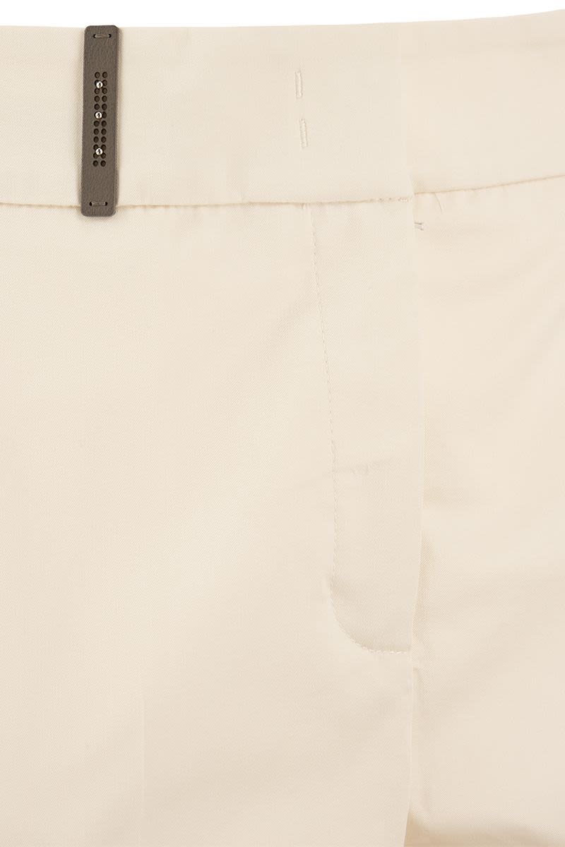 Stretch Cotton Trousers - VOGUERINI