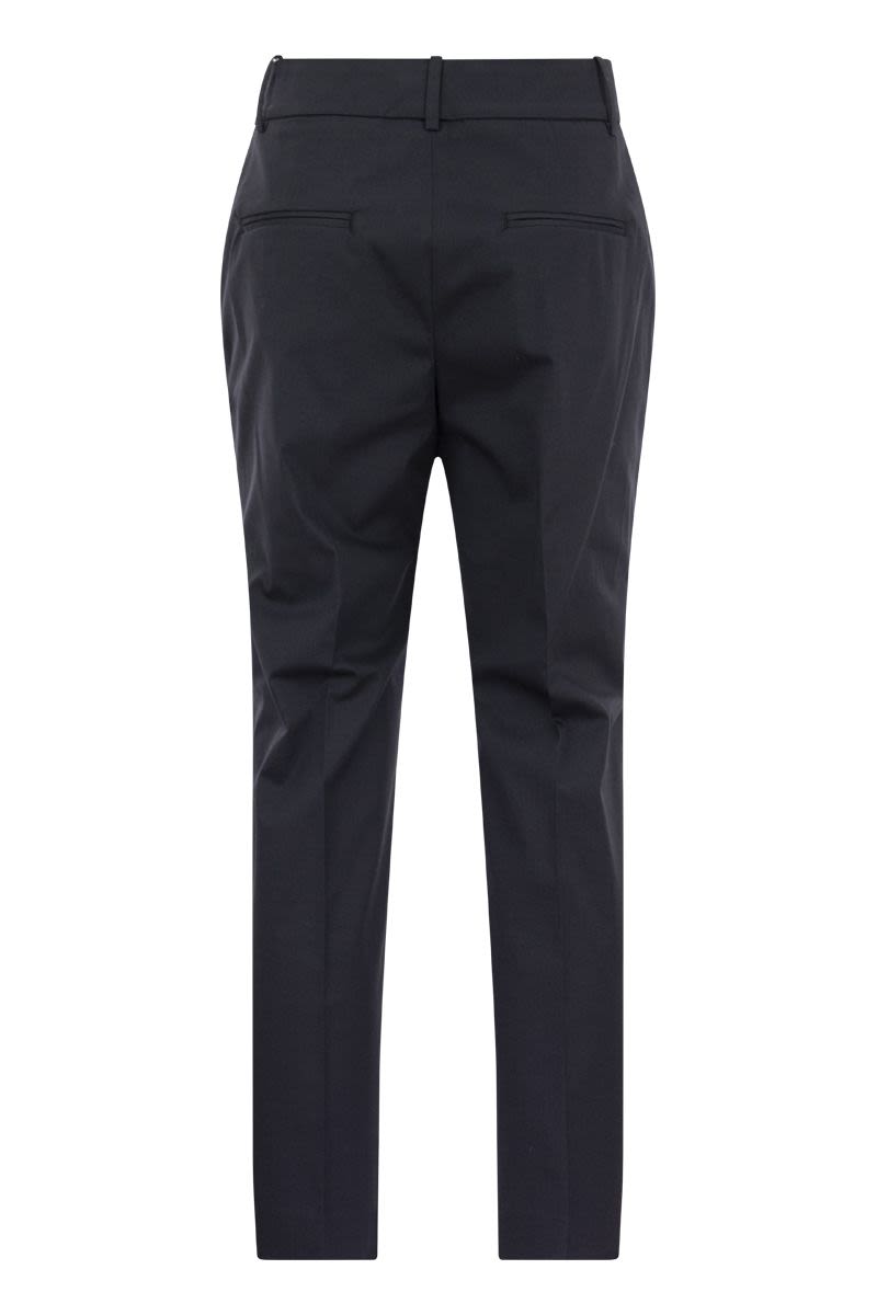 Stretch Cotton Trousers - VOGUERINI