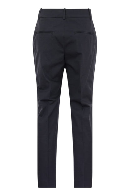 Stretch Cotton Trousers - VOGUERINI