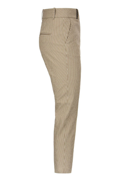 Techno trousers in Pinstripe Stretch Cotton - VOGUERINI