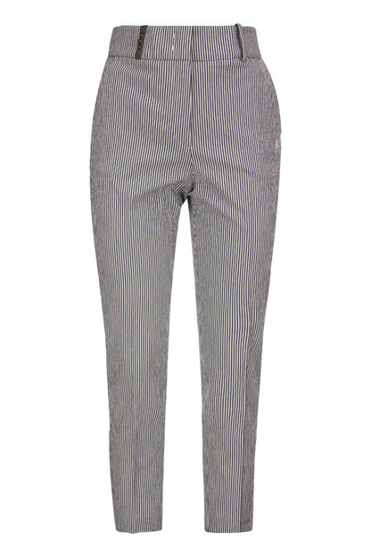 Techno trousers in Pinstripe Stretch Cotton - VOGUERINI