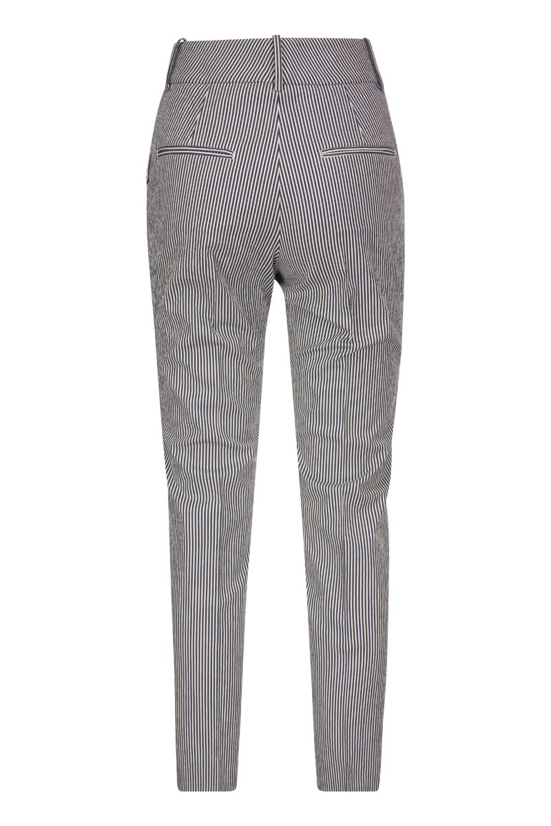 Techno trousers in Pinstripe Stretch Cotton - VOGUERINI