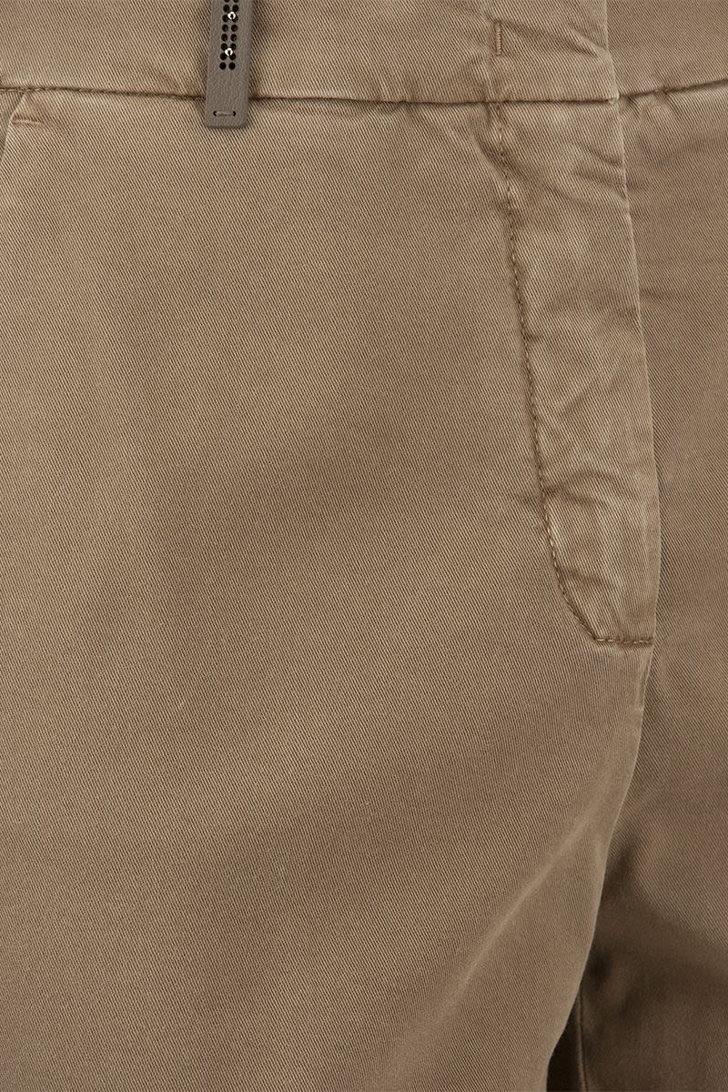 Stretch cotton Gabardine cigarette Trousers - VOGUERINI