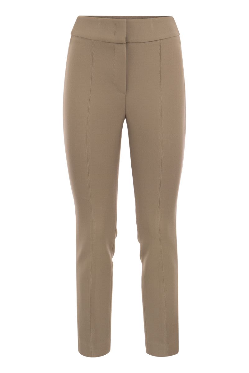 Skinny fit trousers in viscose and cotton - VOGUERINI